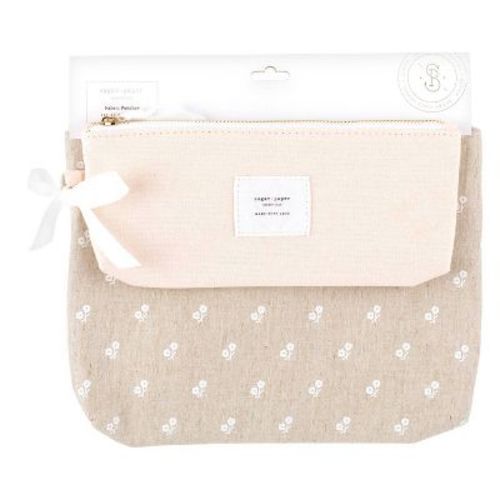 Sugar Paper Essentials 2pk Pouch Flax Flower and Pink