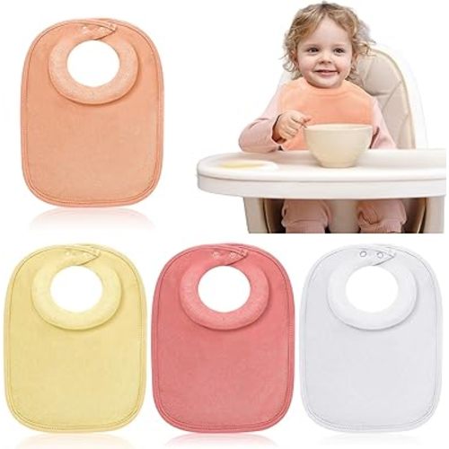Newborn Bibs Feeding Bibs for Drooling and Teething Comfy Neck Baby Bib with Padded Absorbent Collar