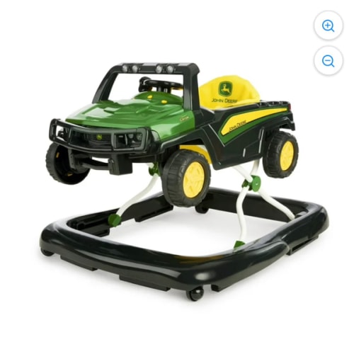 Free Shipping! Bright Starts John Deere Gator 4-in-1 Baby Walker with Removable Steering Wheel, Green