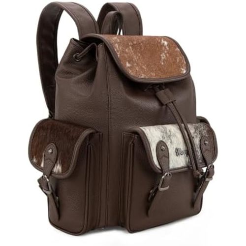 Montana West Wrangler Backpack Purse for Women Hair-on Cowhide Backpacks Western Travel Bags