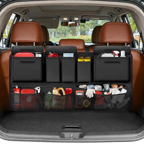 Trunk Organizer for SUV, Car Organizers and Backseat Hanging Storage,Black | Large Capacity Organizers Backseat Hanging Storage Bag with 15 Pockets,Waterproof Car Interior Accessories for SUV Truck MPV