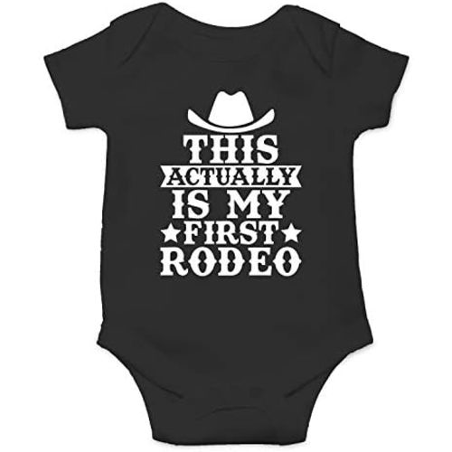 This Is Actually My First Rodeo - Funny Baby Essentials Bodysuit - Newborn Baby Boy Clothes