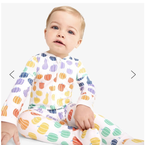 The baby organic zip footie