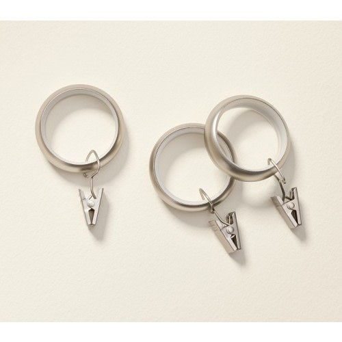Quiet Glide Curtain Clip Rings - Set of 10