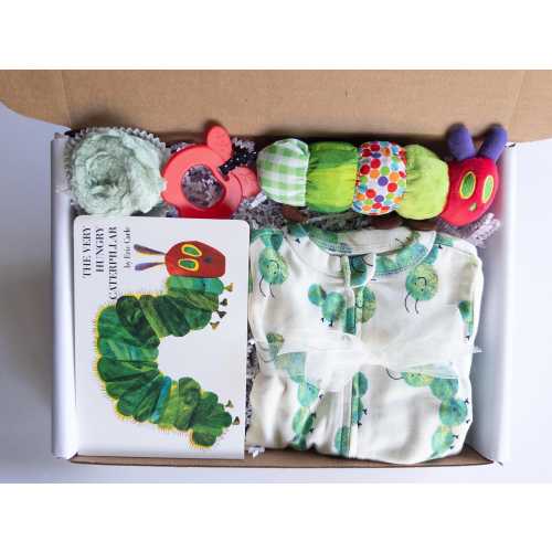 Newborn baby gift, caterpillar, gender neutral shower gift, new baby gift, unisex baby gift set, baby shower gift, gender neutral baby box