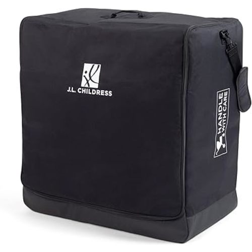 J.L. Childress Universal Stroller Travel Bag for Airplane - Fits Most Baby Strollers, Flying Essentials, Airport Accessories for Gate or Luggage Check, ID Card, AirTag Compatible - Small, Padded