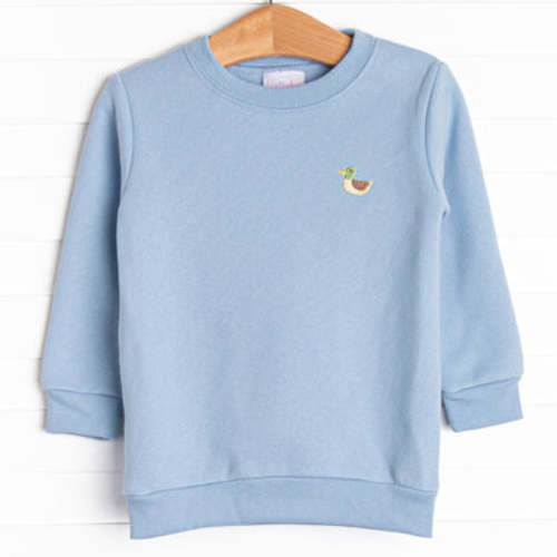 Quack Quack Embroidered Sweatshirt, Blue – Stitchy Fish