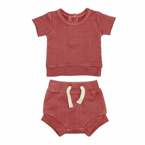 Sienna | Organic French Terry Tee & Shorties Set – L'ovedbaby - 6-9 months