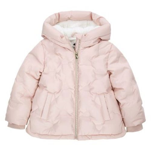 Rokka&Rolla Toddler Baby Girls' Heart Pattern Fleece Lined Coat Kids' Puffer Jacket