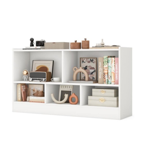 Fenbeli 24-in Tall Kids Bookcase with 5 Cubes in 2 Sizes Raised 4-in Bottom and 132-lb Top Capacity