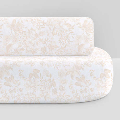 Oval Organic Jersey Cotton Crib Sheet and Changing Pad Cover Set | Products | Bellini