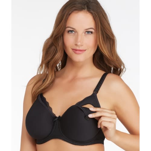 Pure Nursing T-Shirt Bra in Black size 32 — Bare Necessities