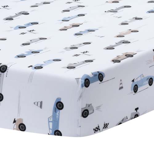 Little Racer Cotton Fitted Crib Sheet