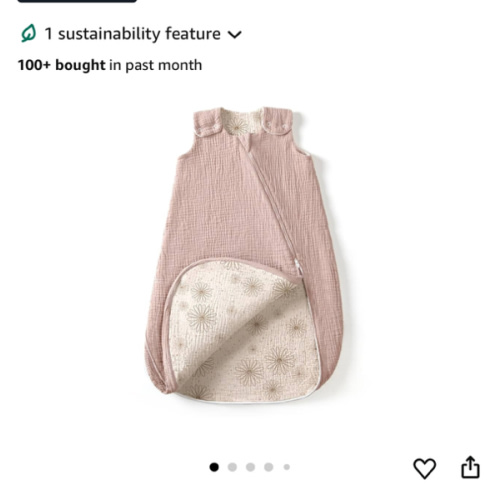 lulumoon Sleep Sack Muslin for Baby: Cotton Wearable Blanket for 3-9 Months - Soft Lightweight Ideal for Nursery Lounge Nighttime Naptime 6-12 Months