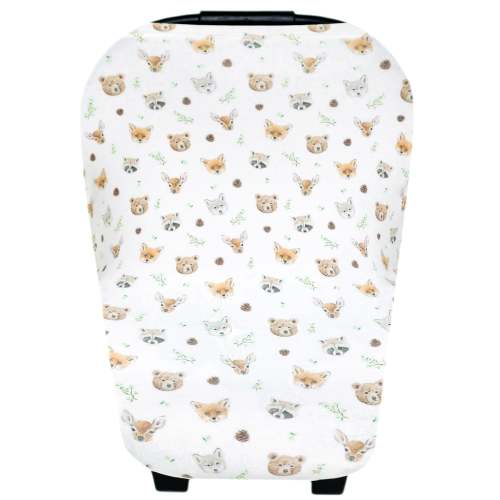 Housse 5-en-1 Multi-Usage et Foulard d'Allaitement - Forêt