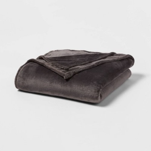 King Microplush Bed Blanket Hot Coffee - Threshold™: Cozy Polyester, Year-Round Comfort, Traditional Style