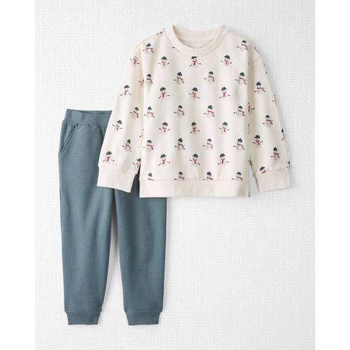 Toddler Boy 2-Piece Holiday Fleece Set Made with Organic Cotton in Snowman Print - Little Planet | Carter's