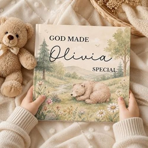 Personalized Baby Book with Name, Christian Storybook, Baptism Gift for Boys or Girls, Gift for Godson