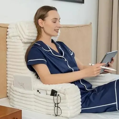 Reading Pillow for Sitting in Bed Adult, XL Back Pillow for Bed - TikTok Shop