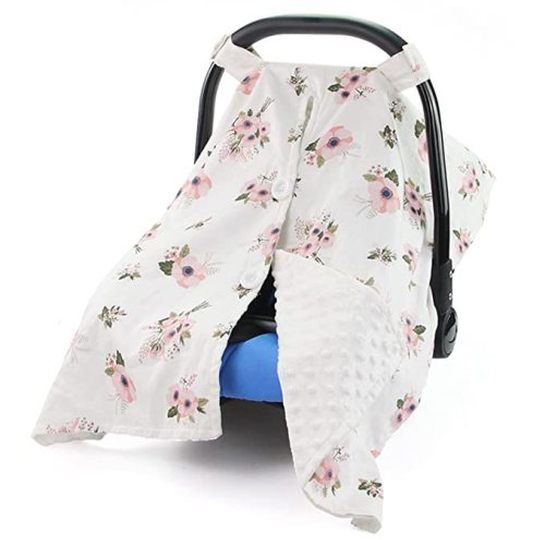MHJY Carseat Canopy Cover Nursing Cover Breathable Infant Car Seat Canopy Carseat Cover Nursing Scarf for Boy Girl Baby Shower,A-White