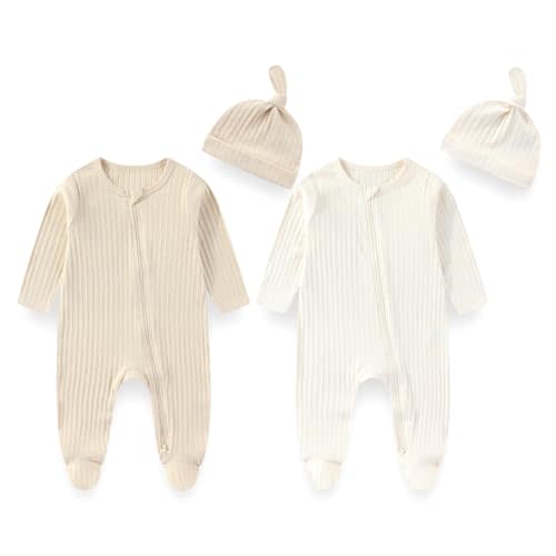 JELYLOVE Unisex Long Sleeve Baby Boy Girl Footies Sets New Born Clothes | clothes sets,95% cotton 5% spandex fabric,everyday wear,Easy diaper changes,perfect for new parents