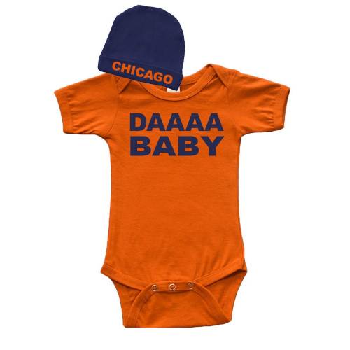 Daa Baby Bodysuit Gift Set, Chicago Baby Bodysuit, Newborn Baby Gift Set