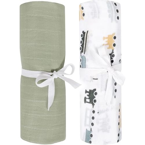 Perlimpipin Muslin Blanket – Baby Swaddle Wrap – Pack of 2 (PMS35-KATR)