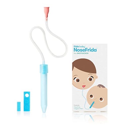 Frida Baby Baby Nasal Aspirator NoseFrida the Snotsucker by Frida Baby (Color - Clear) - NoseFrida (1 NoseFrida + 4 Hygiene Filters)