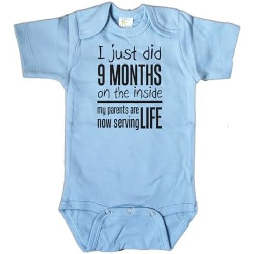 I Just Did 9 Months On the Inside Funny Baby Bodysuit, Newborn Going Home Outfit, Shower Gift for New Mom