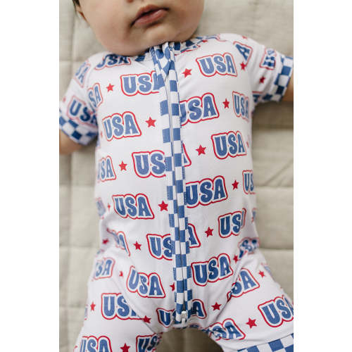 Bamboo Shorty Romper | USA