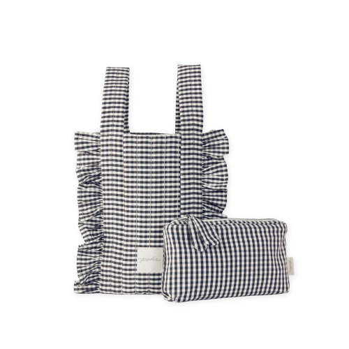 Stroller Bag Set - Gingham Indigo