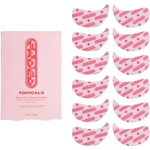 Topicals Faded Brightening Under Eye Masks | Revitalizing Patches to Depuff, Hydrate, and Illuminate | Diminishes Dark Circles and Fine Lines | Made with Kojic Acid, Caffeine & Niacinamide