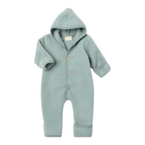 Hooded wool fleece overall