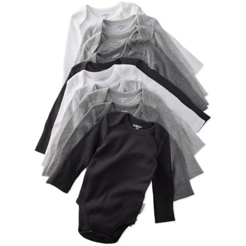 unisex-baby Blake 10-pack Long Sleeve Bodysuits 100% Organic Cotton Baby Boy & Girls