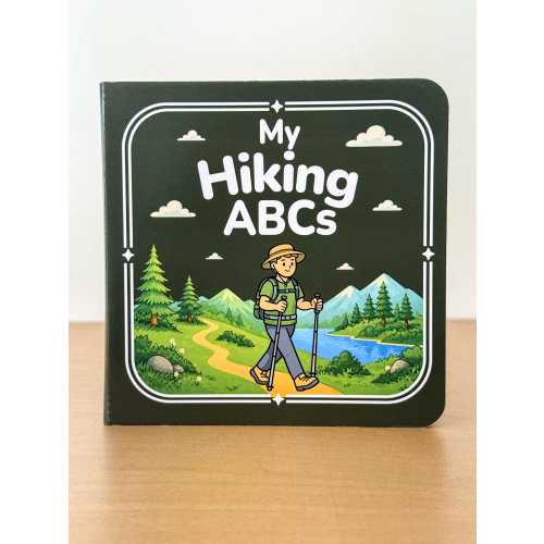 Hiking ABC Board Book, Little Hiker Alphabet Baby Book, Hiker Baby Shower Gift, Daddy Hiker Book