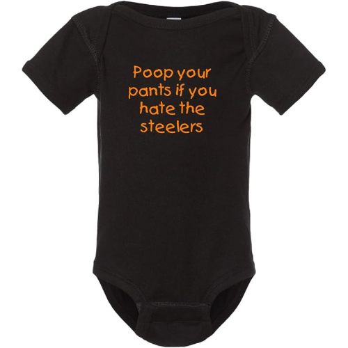 Bengals Fan Poop Your Pants if You Hate the Steelers Funny Bodysuit Outfit