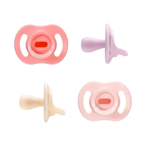 Tommee Tippee Ultra-Light StayPut Pacifier, One-Piece Silicone Design, 0-6m, 4 Pack