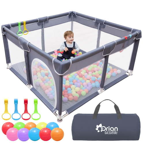 Orian Large 50x50 Baby Playpen, Indoor & Outdoor, w/ Carry Bag, Oxford Fabric