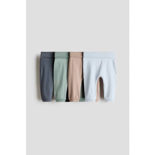 4-PACK RIBBED COTTON PANTS