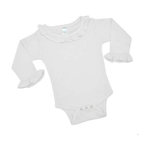 MONAG Infant Long Sleeve Ruffle Bodysuit