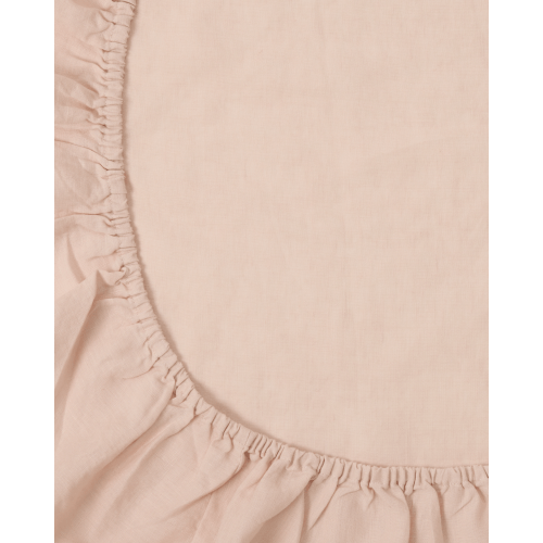 Blush Linen Cot Sheet