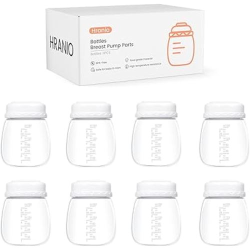 Breast Milk Storage Bottles Compatible with Spectra Bottles for Pumping, Spectra Pump Bottles Breast Pump s1/s2/9 Plus, Not Original Accessories, 6OZ 8 Count