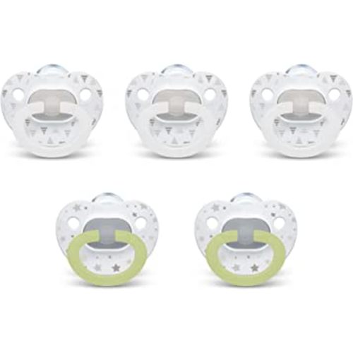 NUK Comfy Orthodontic Pacifiers, Timeless Collection, 6-18 Months, 5 Count