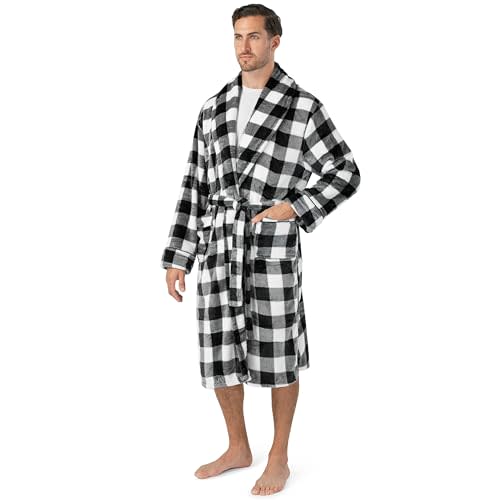 Men's Piping Fleece Robe