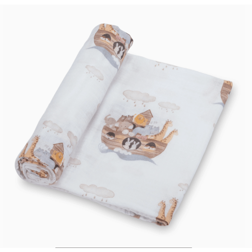 Noah's Ark Baby Swaddle Blanket