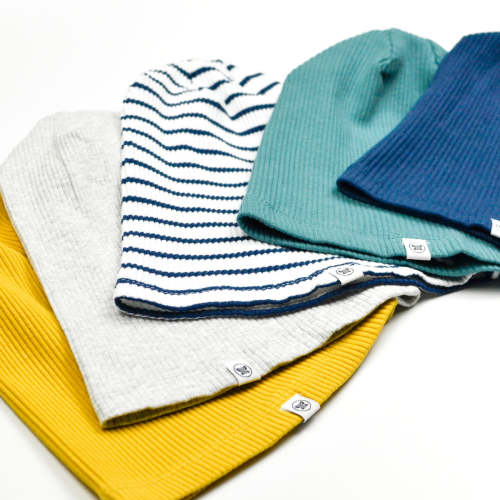 5-Pack Organic Cotton Reversible Beanie Hats – Honest Baby Clothing