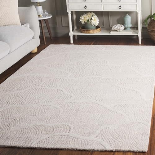 SAFAVIEH Pine Collection Area Rug - 5' x 8', Pink/Ivory, Geometric Design, Ideal for High Traffic Areas in Living Room, Bedroom, Dining (PNE402U)