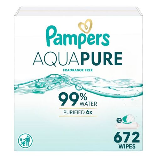 Pampers Aqua Pure Sensitive Baby Wipes - 672ct: Pop-Up Dispenser, Diaper Area, Paraben-Free, Hypoallergenic