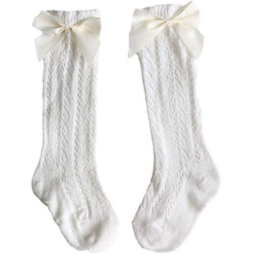 AYIYO Baby Girl Knee-High Socks Toddlers Bow Stockings Newborn Infant Princess Frilly Socks