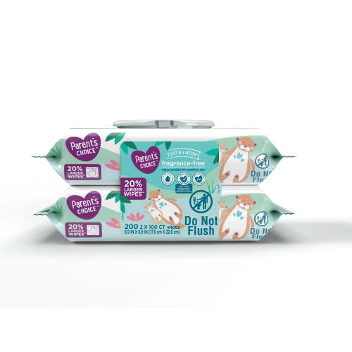 Parent's Choice Fragrance-Free XL Baby Wipes 200 Count
